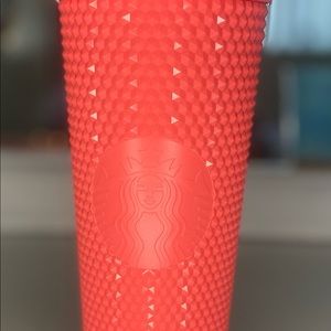 NEW Starbucks Summer 2022 'Dragonfruit' Coral Glossy
Studded Bling Venti